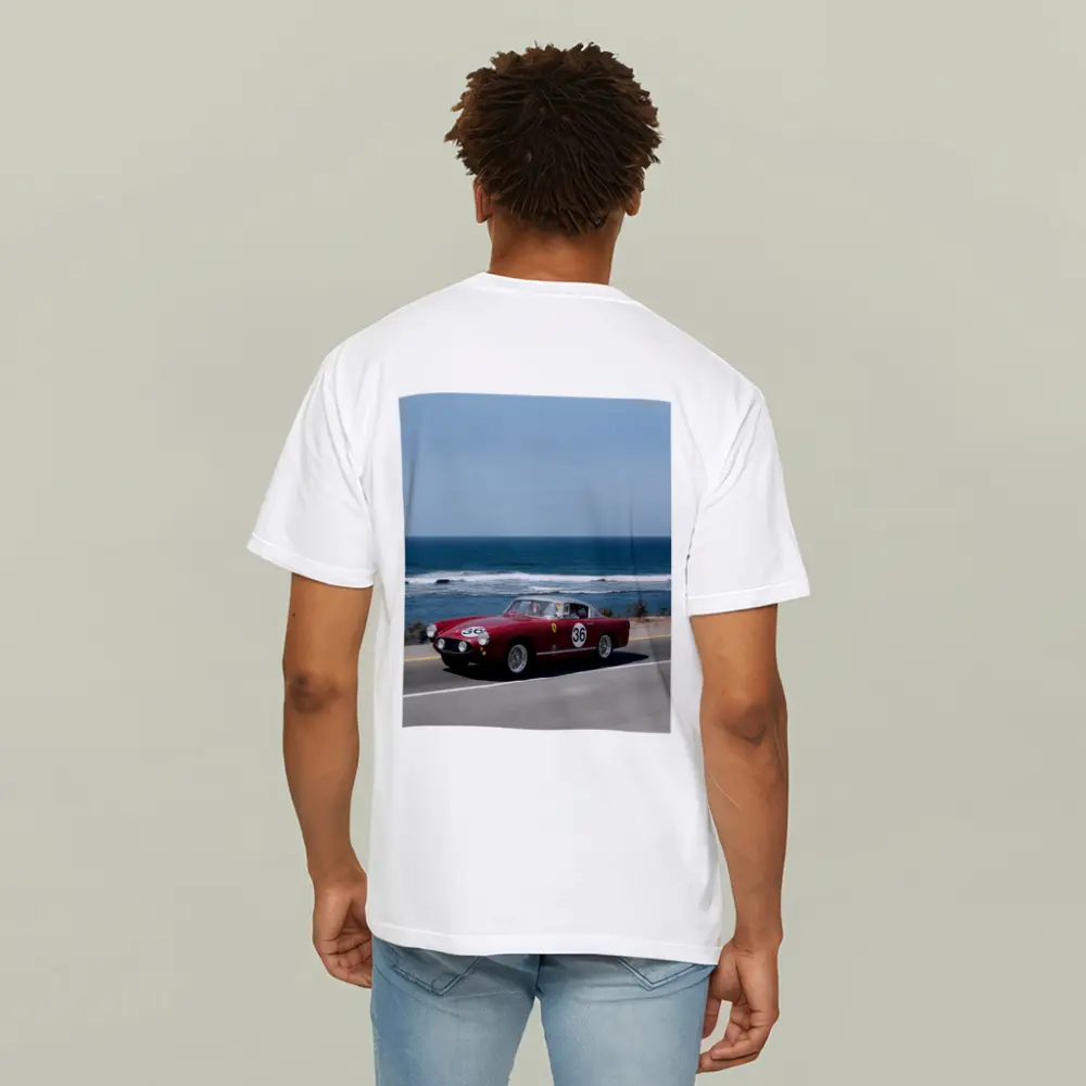 Ferrari Classic Race Car Coastal Road Drive – T-Shirts