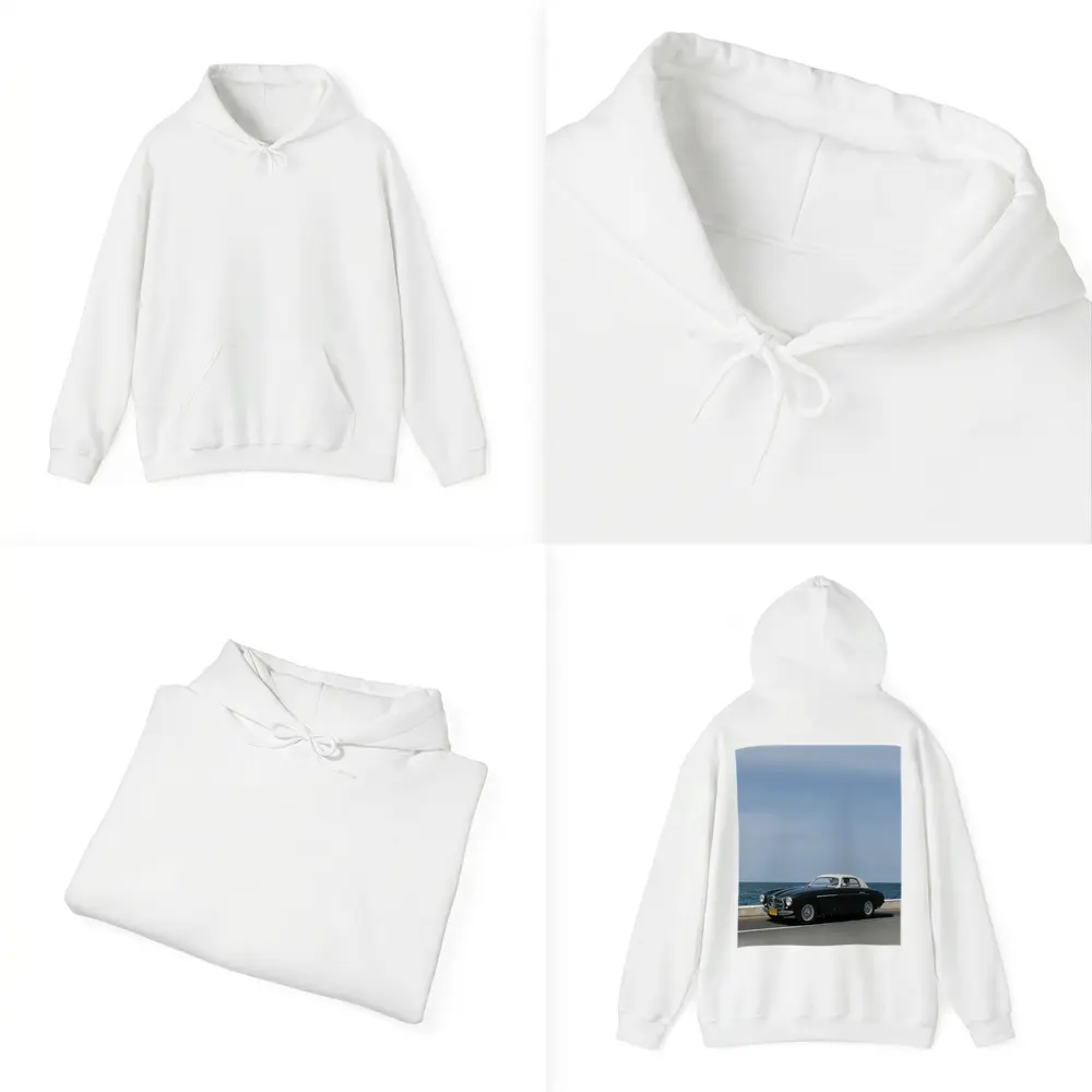 Classic Ferrari Coupe Driving Along Coastal Road – Hoodies