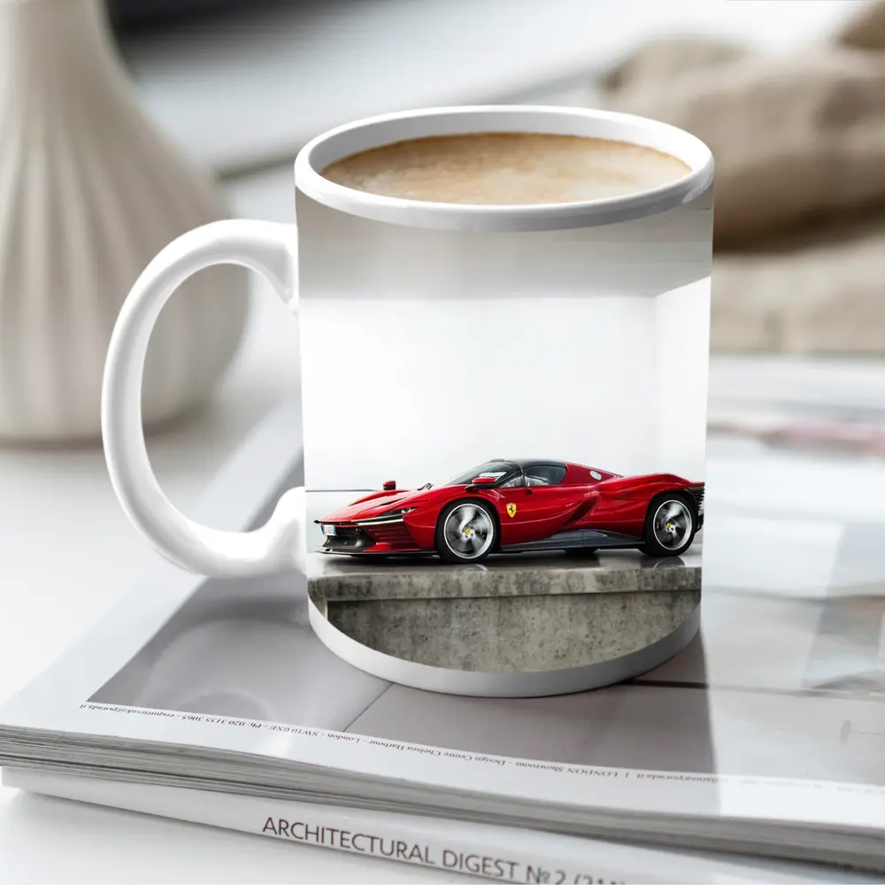 Ferrari Daytona SP3 Red Minimal Studio – Mugs