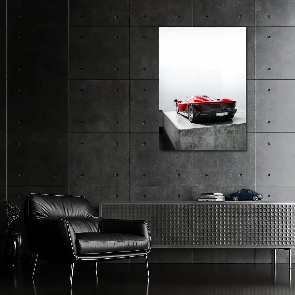 Ferrari Daytona SP3 Red Concrete Studio – Wall Art