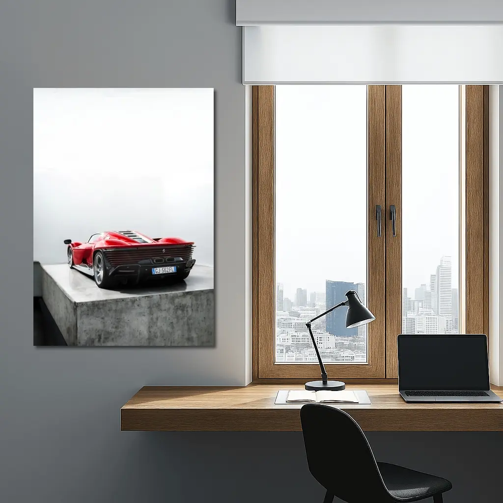 Ferrari Daytona SP3 Red Concrete Studio – Wall Art