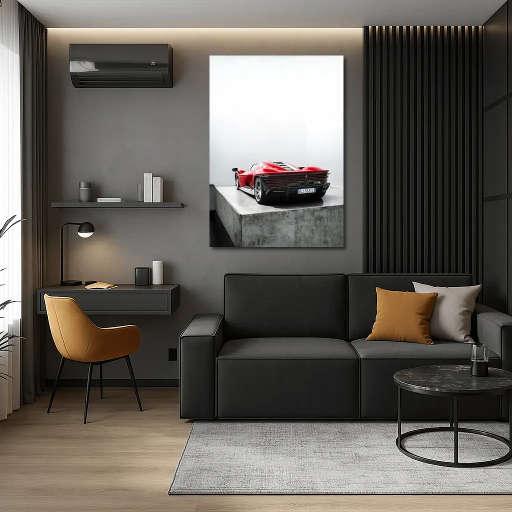 Ferrari Daytona SP3 Red Concrete Studio – Wall Art