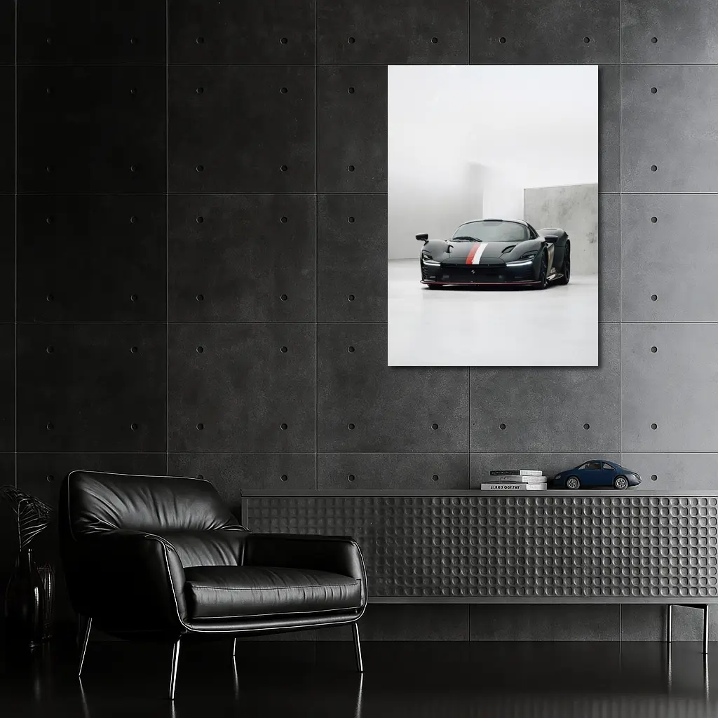 Ferrari Daytona SP3 Dark Studio Setting – Wall Art
