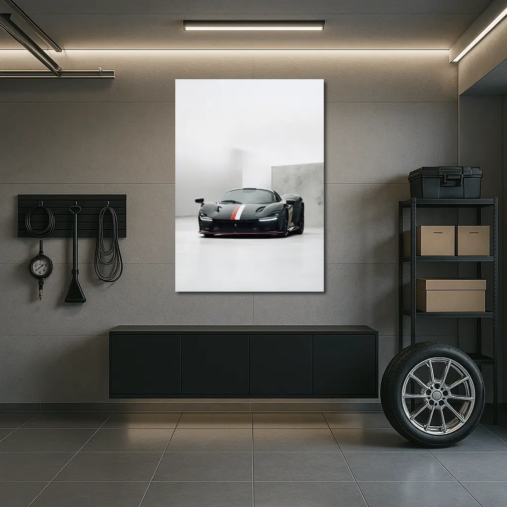 Ferrari Daytona SP3 Dark Studio Setting – Wall Art