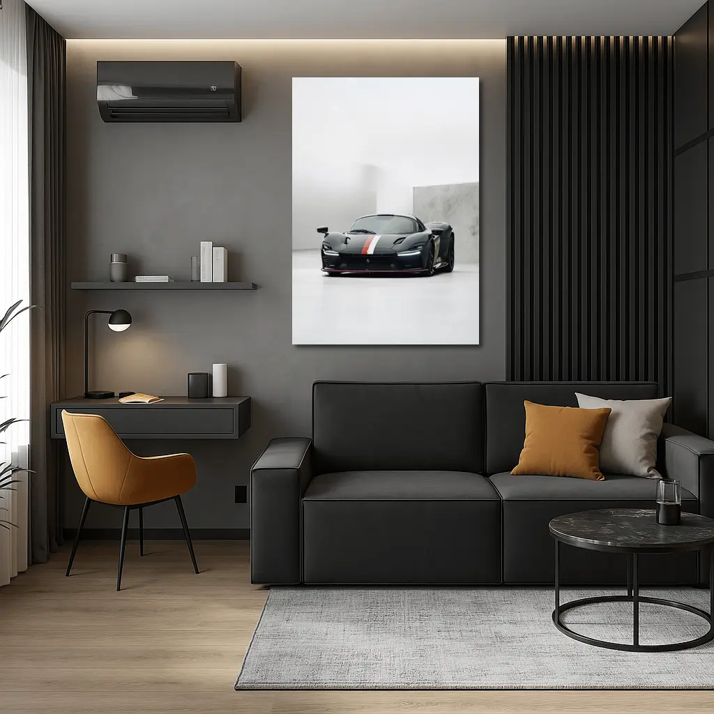 Ferrari Daytona SP3 Dark Studio Setting – Wall Art