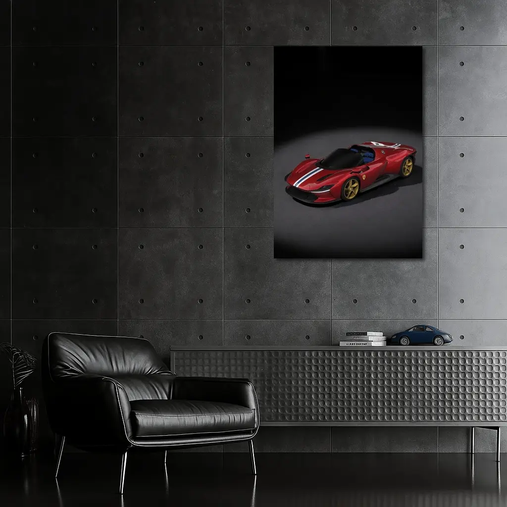 Ferrari Daytona SP3 Red Studio Shot – Wall Art
