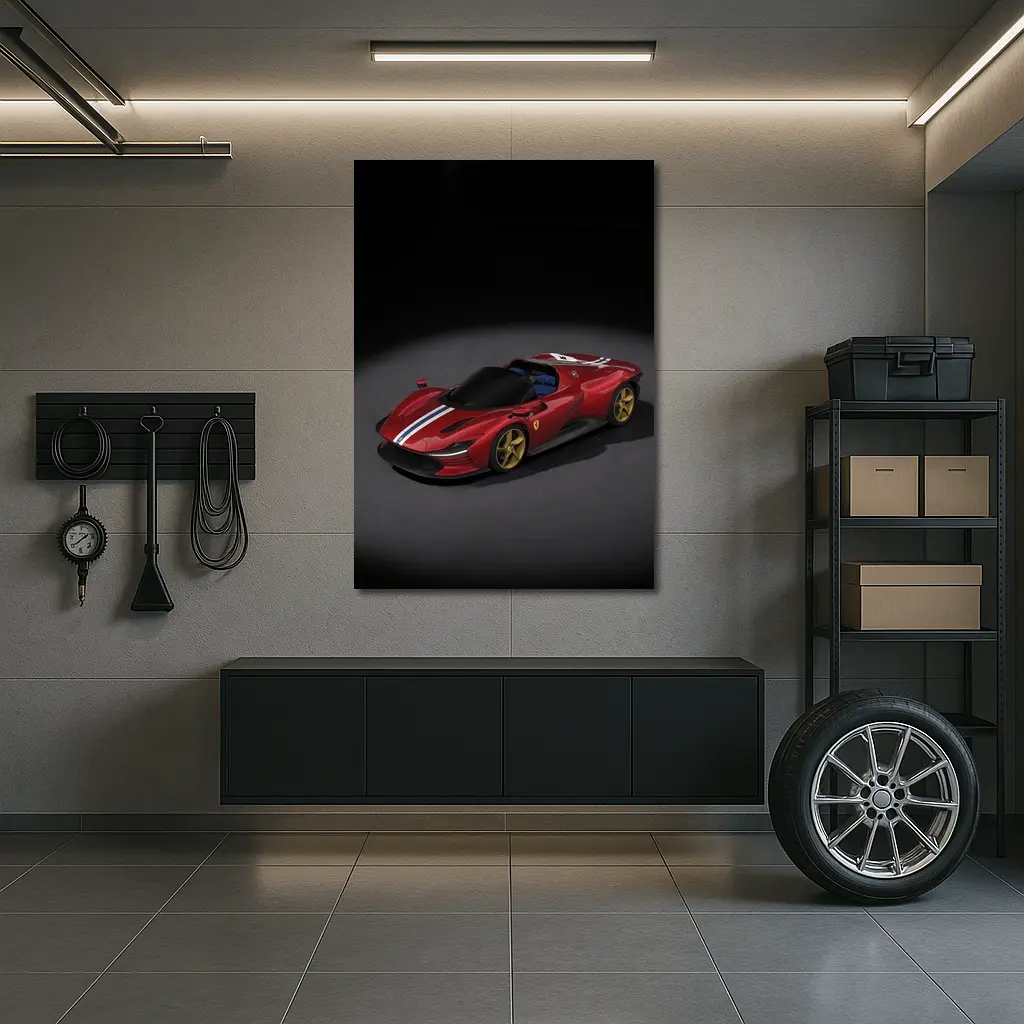 Ferrari Daytona SP3 Red Studio Shot – Wall Art