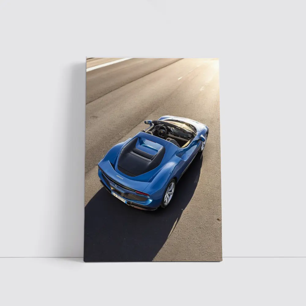 Ferrari Daytona SP3 Blue Open Road – Wall Art