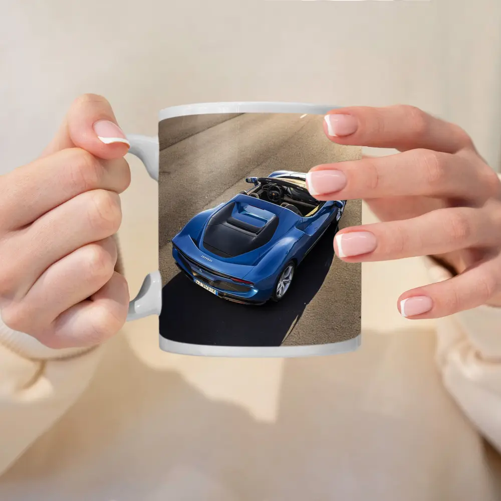 Ferrari Daytona SP3 Blue Open Road – Mugs