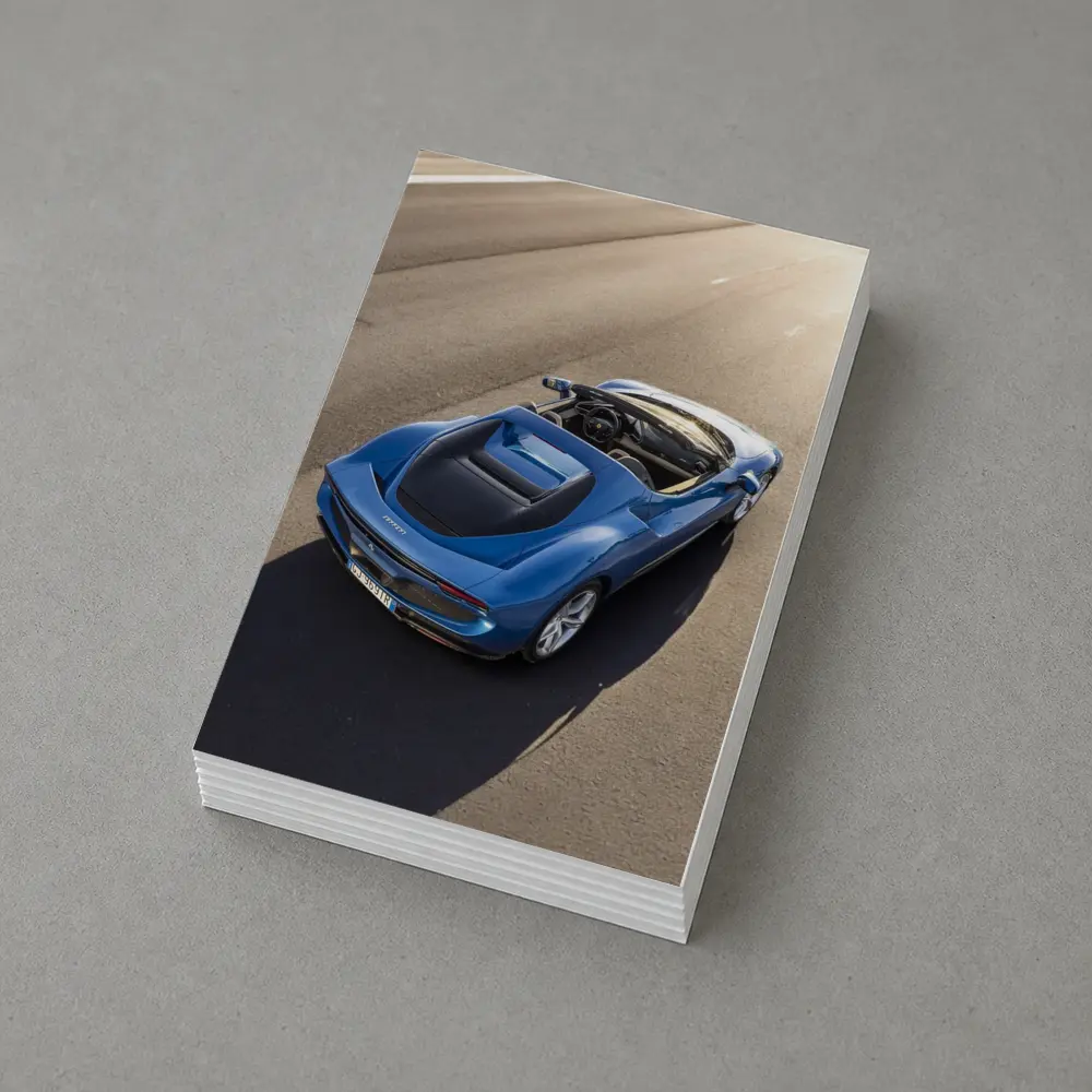 Ferrari Daytona SP3 Blue Open Road – Postcards