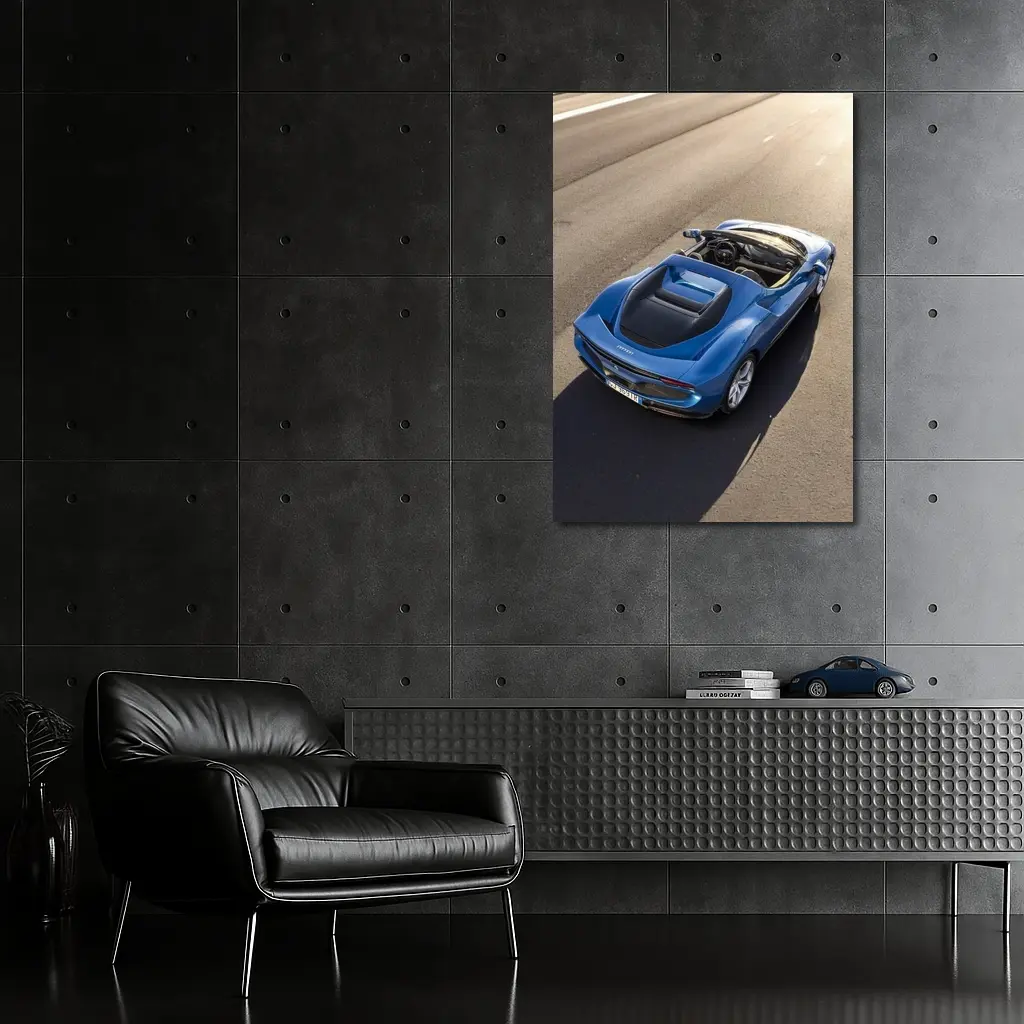 Ferrari Daytona SP3 Blue Open Road – Wall Art