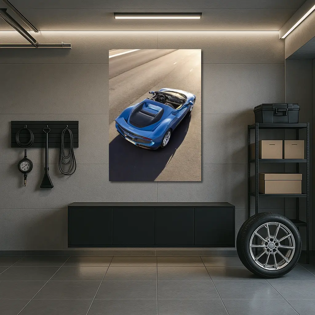 Ferrari Daytona SP3 Blue Open Road – Wall Art