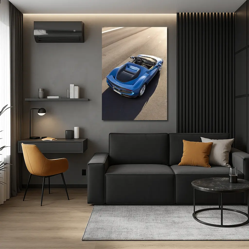 Ferrari Daytona SP3 Blue Open Road – Wall Art