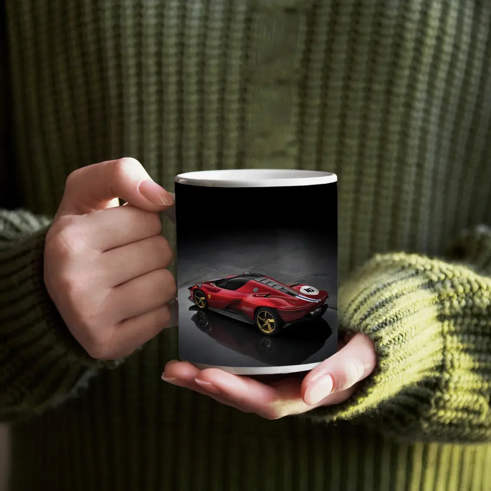 Ferrari Daytona SP3 Red Supercar Studio Shot – Mugs