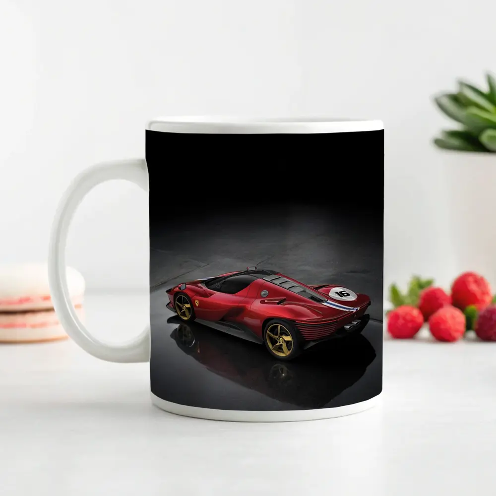 Ferrari Daytona SP3 Red Supercar Studio Shot – Mugs