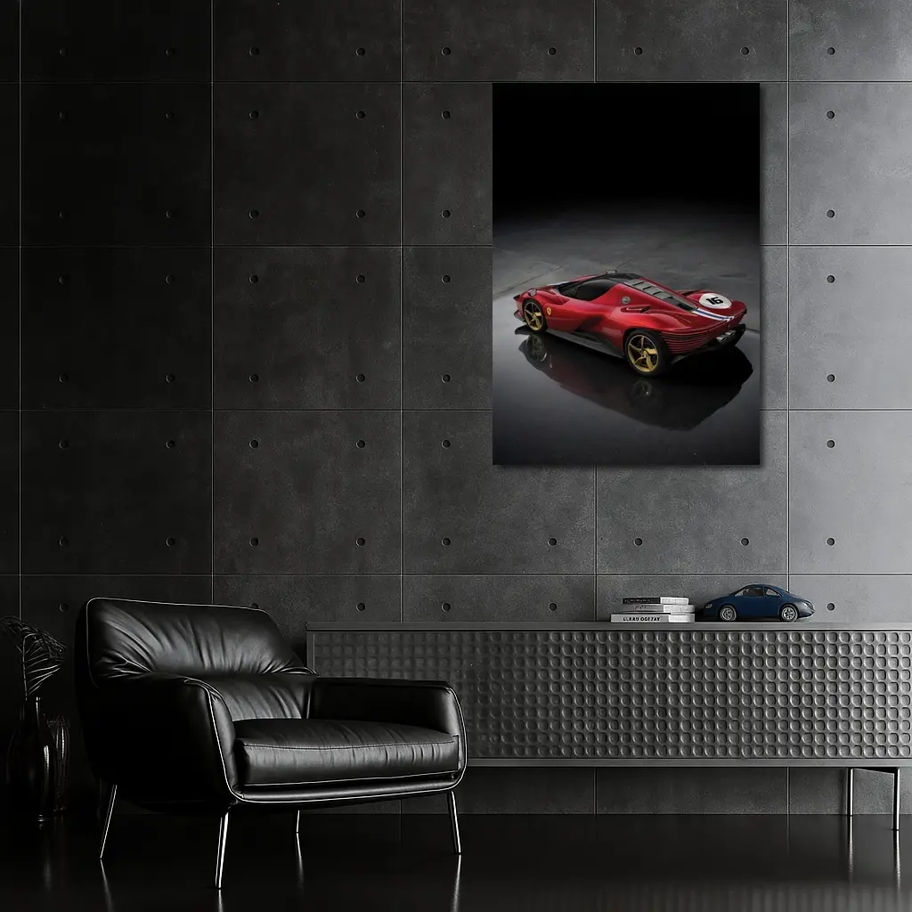 Ferrari Daytona SP3 Red Supercar Studio Shot – Wall Art
