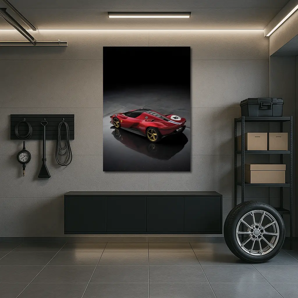 Ferrari Daytona SP3 Red Supercar Studio Shot – Wall Art