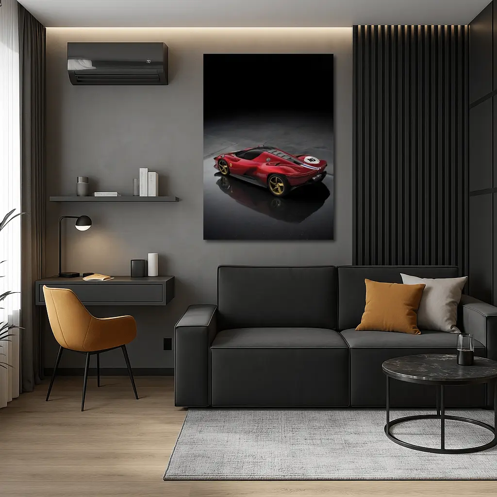 Ferrari Daytona SP3 Red Supercar Studio Shot – Wall Art