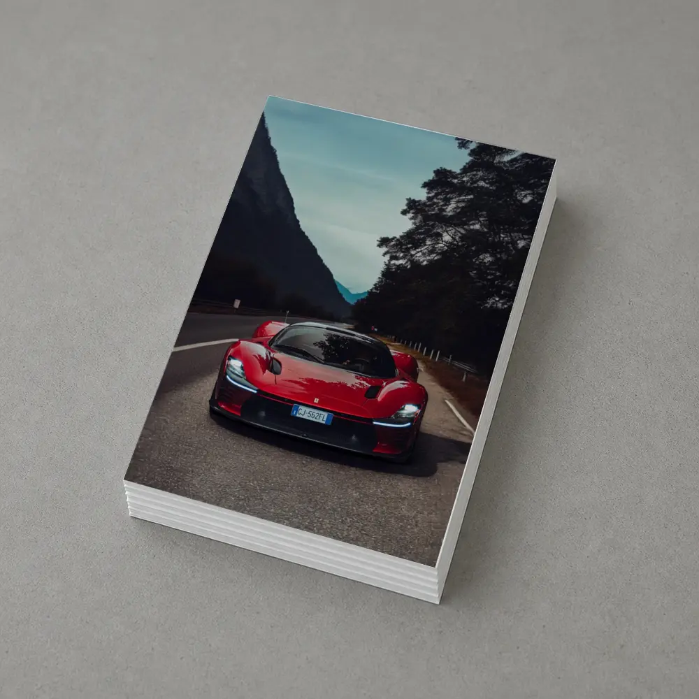 Ferrari Daytona SP3 Red Mountain Road – Postcards