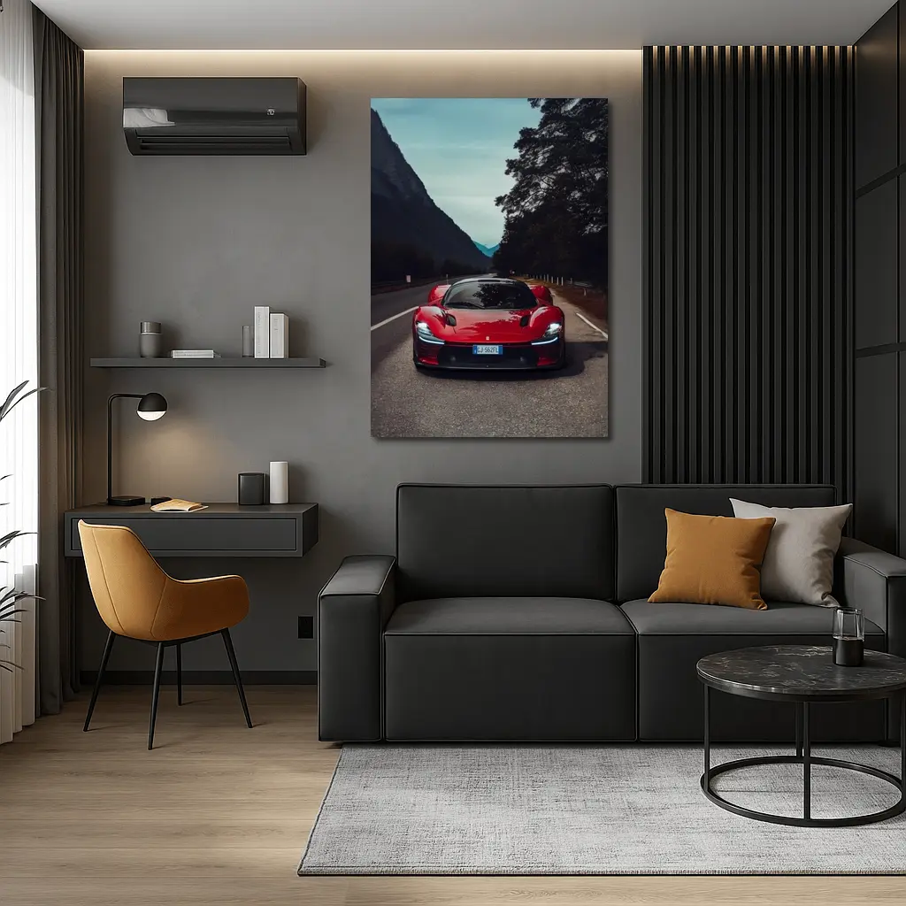 Ferrari Daytona SP3 Red Mountain Road – Wall Art