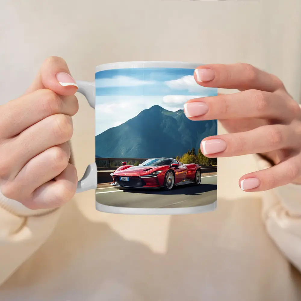 Ferrari Daytona SP3 Red Mountain Road – Mugs