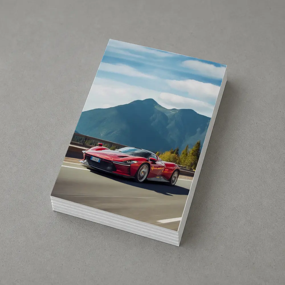 Ferrari Daytona SP3 Red Mountain Road – Postcards