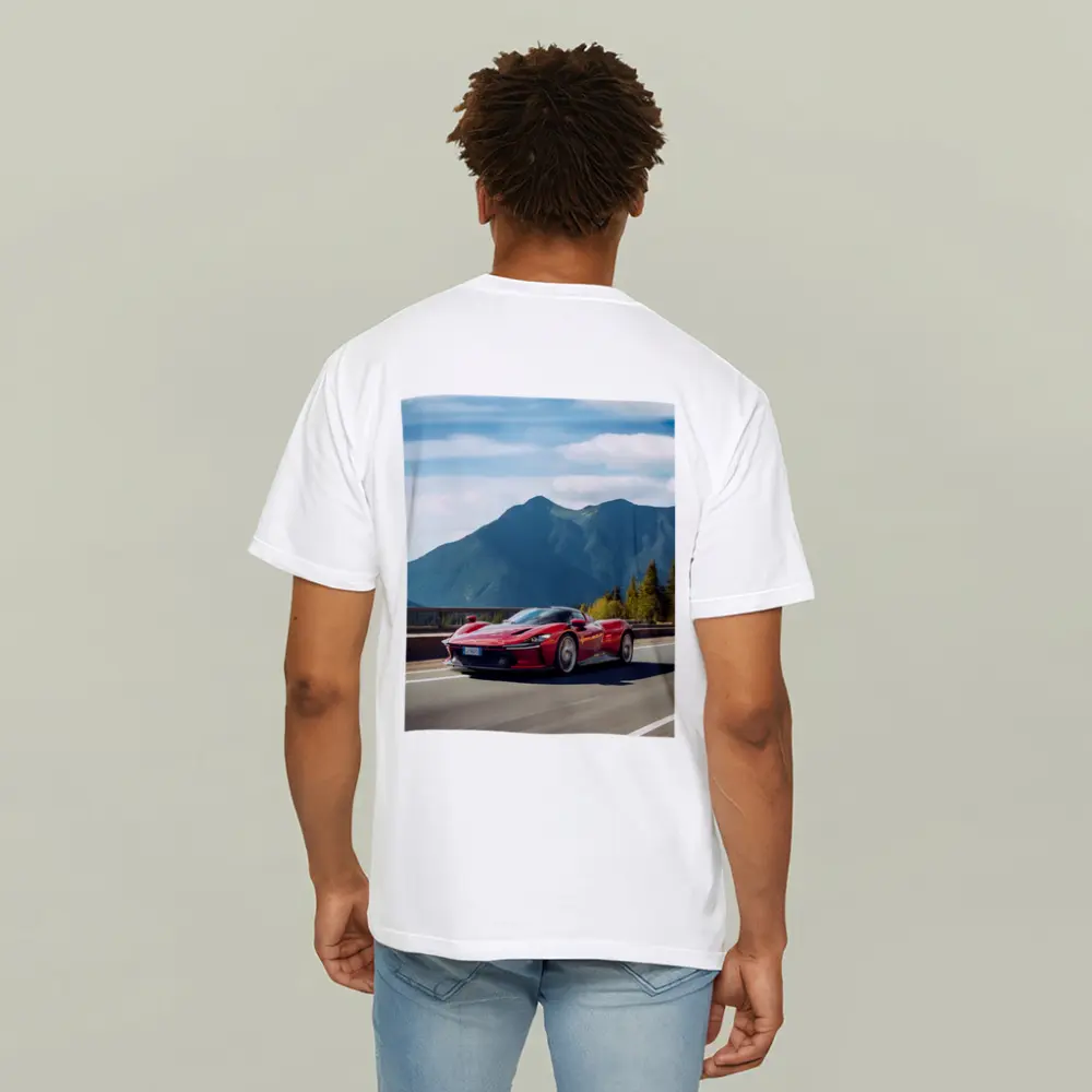 Ferrari Daytona SP3 Red Mountain Road – T-Shirts