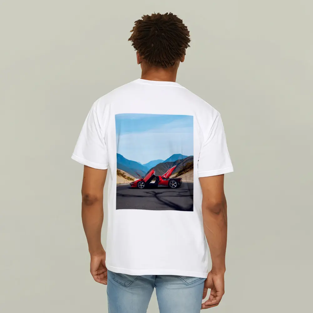 Ferrari Daytona SP3 Red Mountain Road – T-Shirts