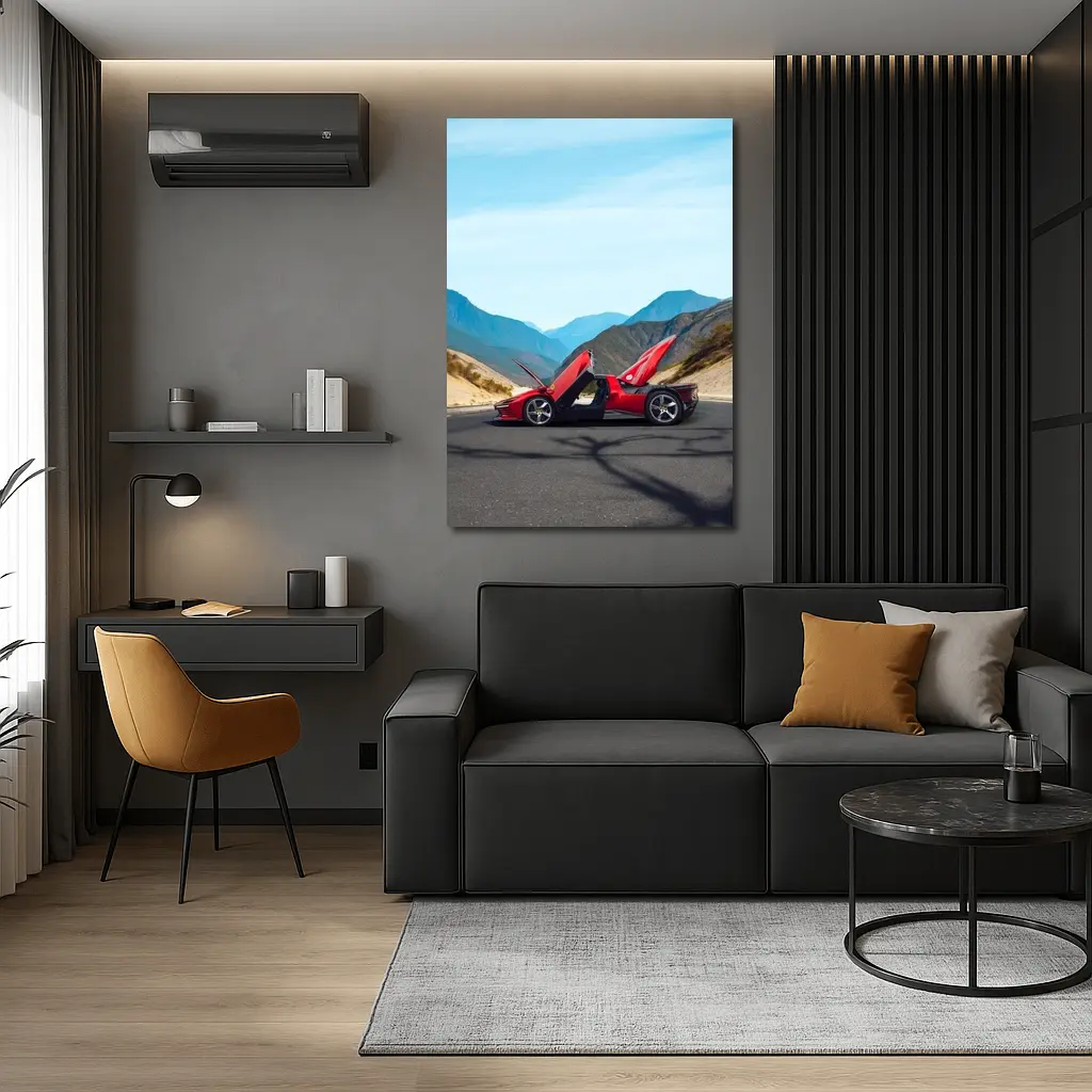 Ferrari Daytona SP3 Red Mountain Road – Wall Art