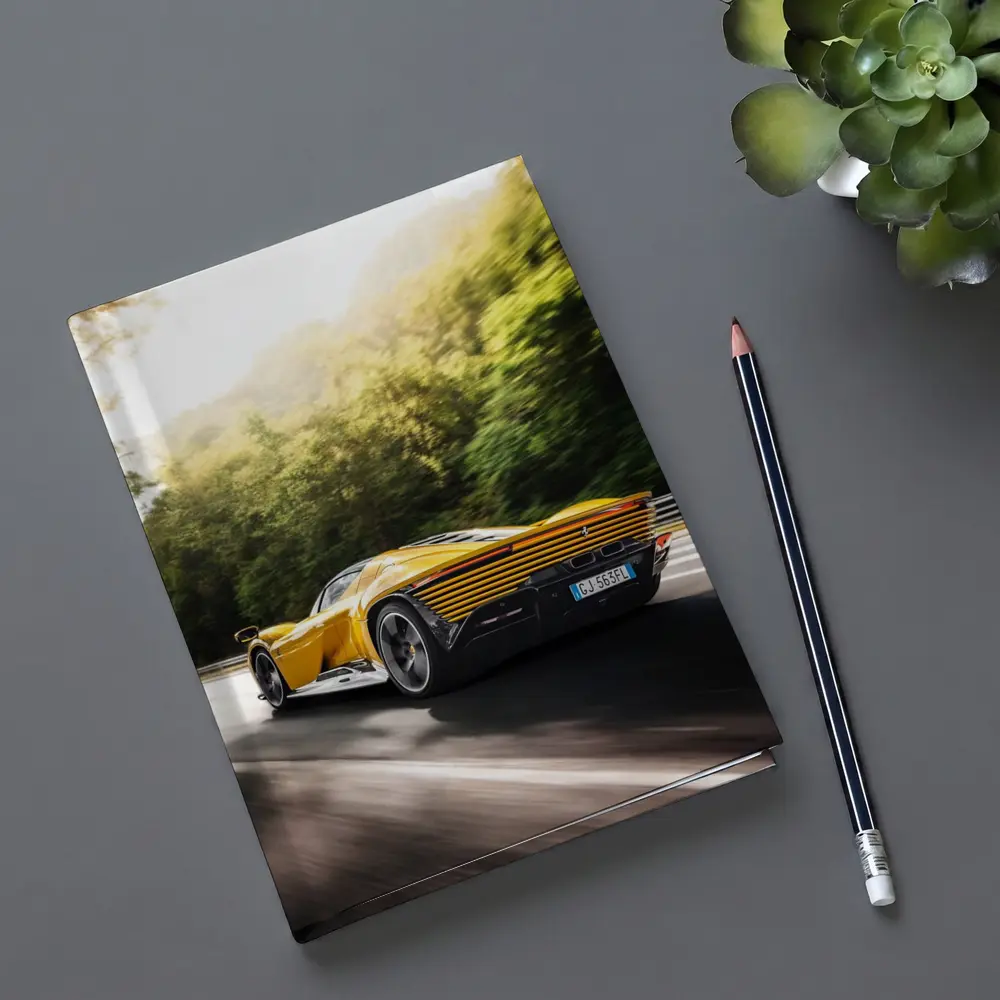 Ferrari Daytona SP3 Yellow On Road – Notebooks