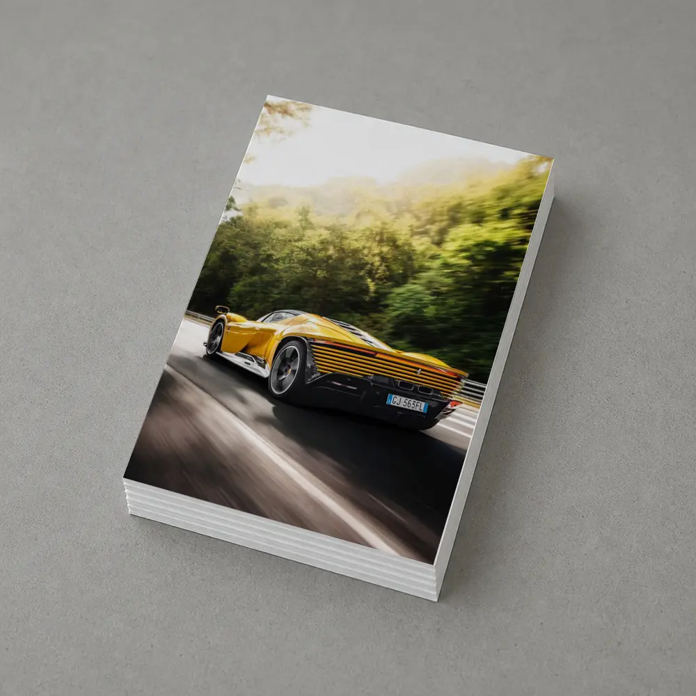 Ferrari Daytona SP3 Yellow On Road – Postcards