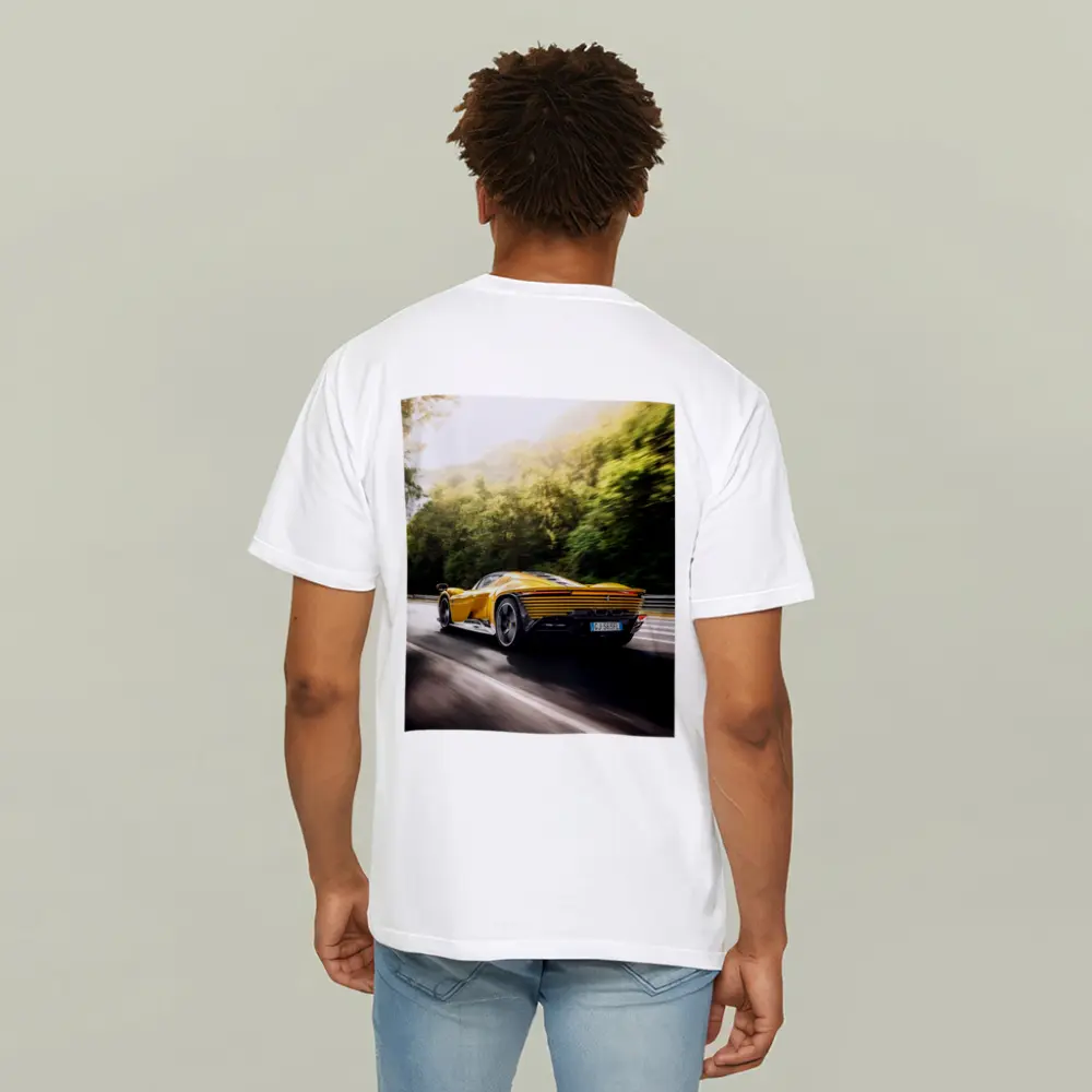 Ferrari Daytona SP3 Yellow On Road – T-Shirts