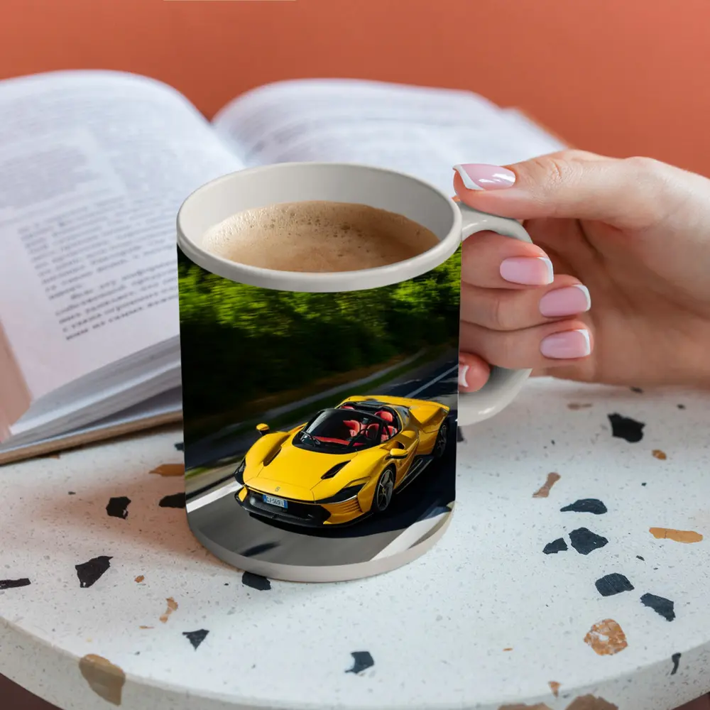 Ferrari Daytona SP3 Yellow Road Drive – Mugs