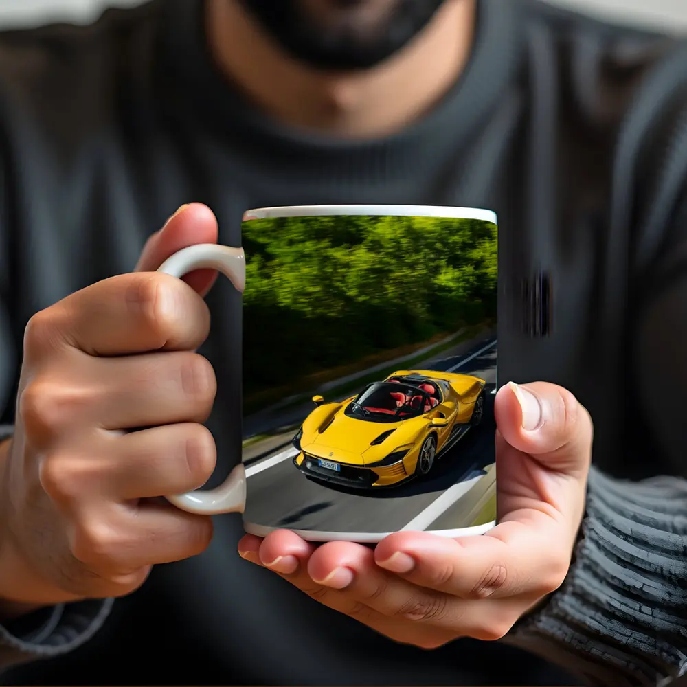 Ferrari Daytona SP3 Yellow Road Drive – Mugs