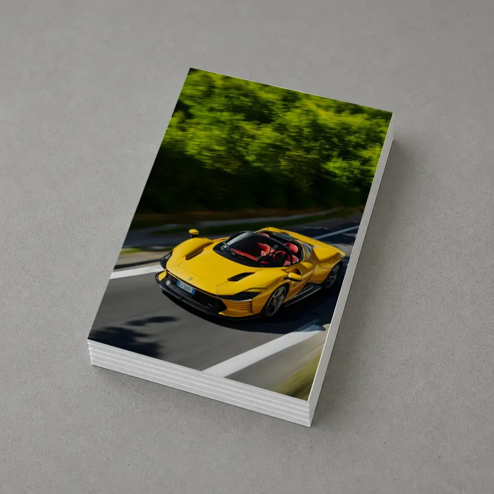 Ferrari Daytona SP3 Yellow Road Drive – Postcards