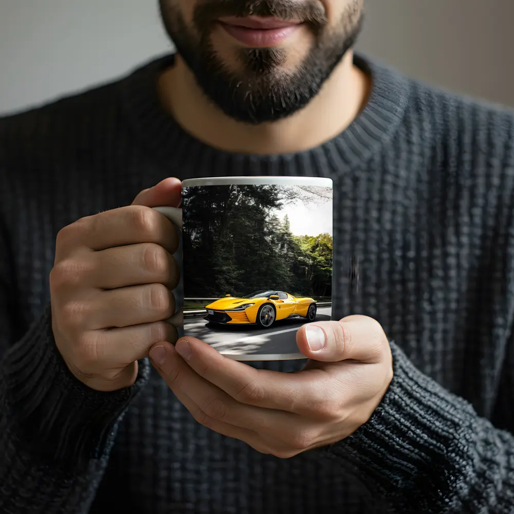 Ferrari Daytona SP3 Yellow Road Drive – Mugs