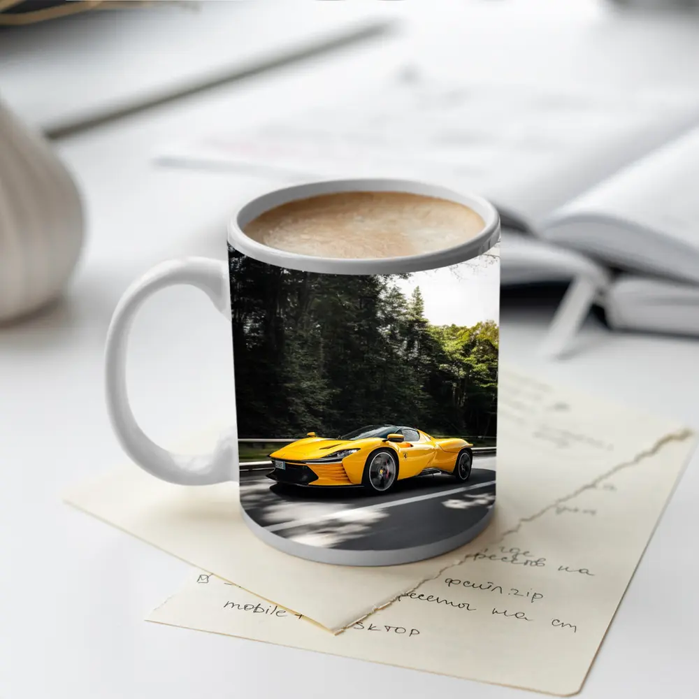 Ferrari Daytona SP3 Yellow Road Drive – Mugs
