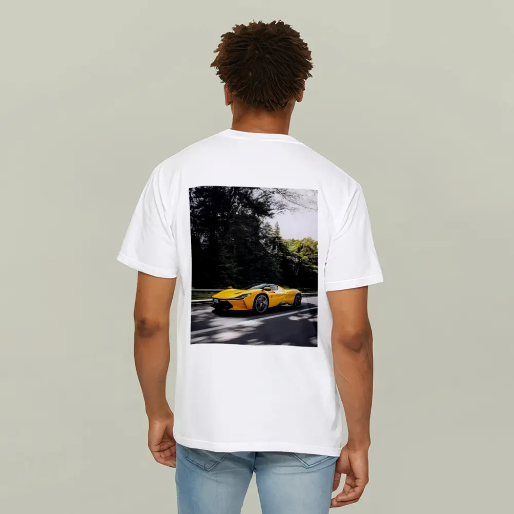 Ferrari Daytona SP3 Yellow Road Drive – T-Shirts