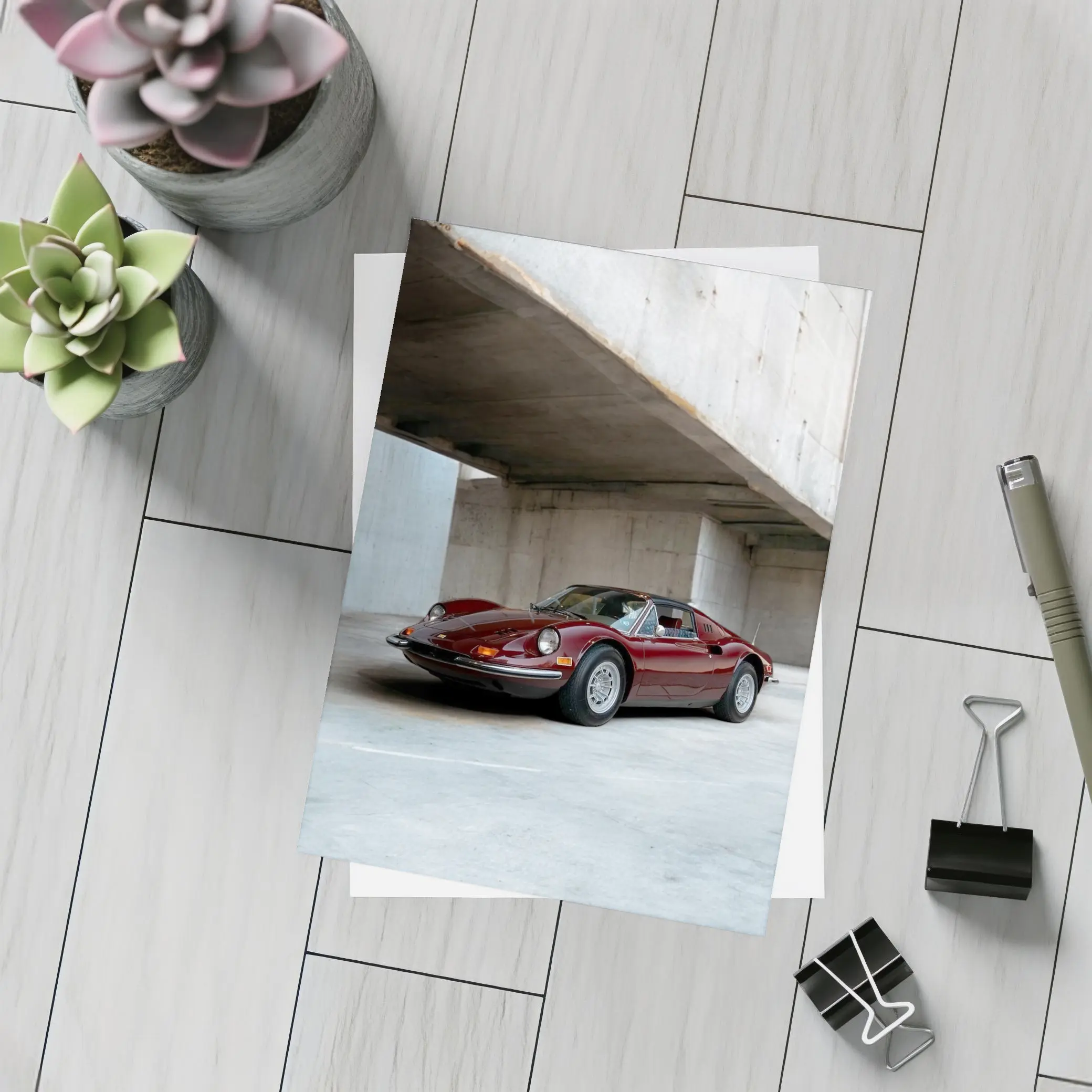 Ferrari Dino 246 GT Concrete Parking Structure – Postcards