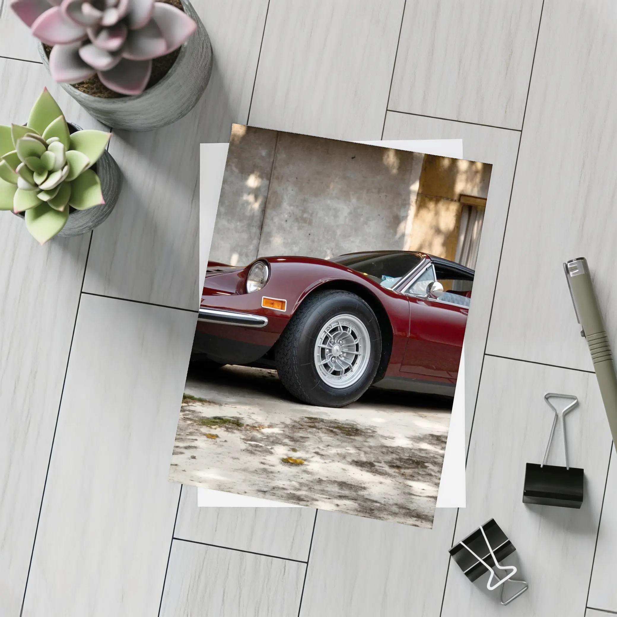 Ferrari Dino 246 GT Concrete Wall – Postcards