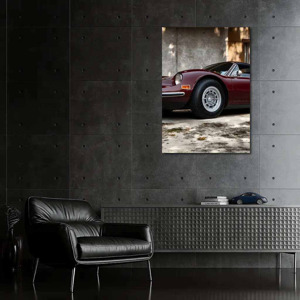 Ferrari Dino 246 GT Concrete Wall – Wall Art