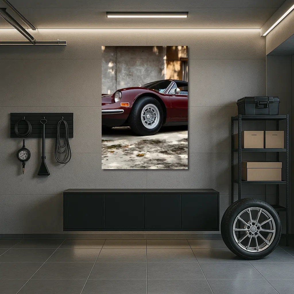 Ferrari Dino 246 GT Concrete Wall – Wall Art