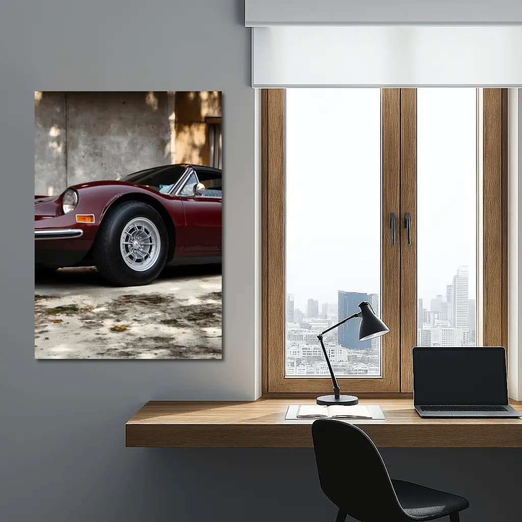 Ferrari Dino 246 GT Concrete Wall – Wall Art
