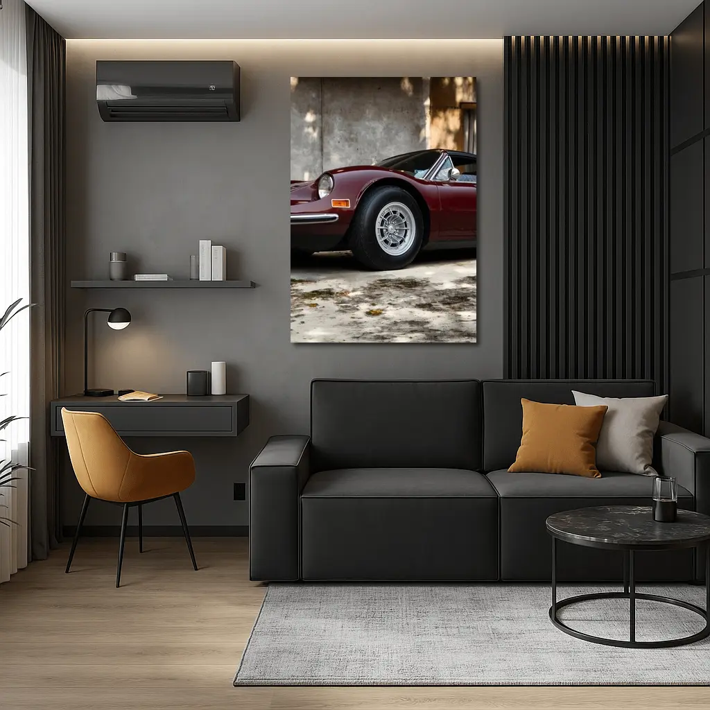 Ferrari Dino 246 GT Concrete Wall – Wall Art