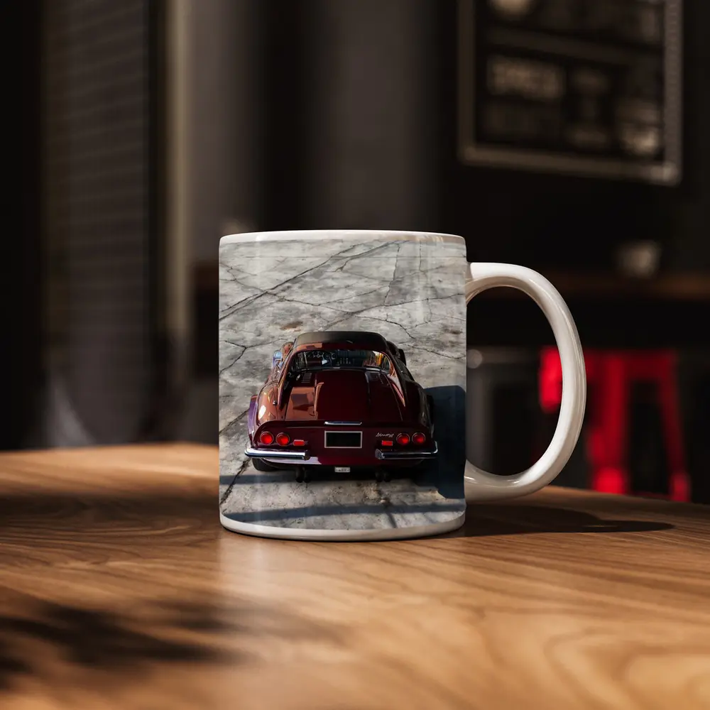 Ferrari Dino 246 GT Concrete Lot Rear – Mugs