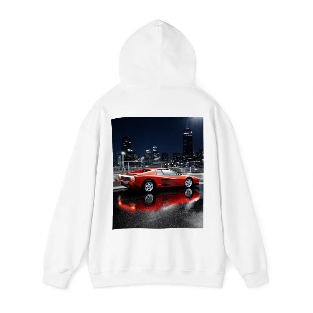 Ferrari Testarossa Red Wet Night City – Hoodies