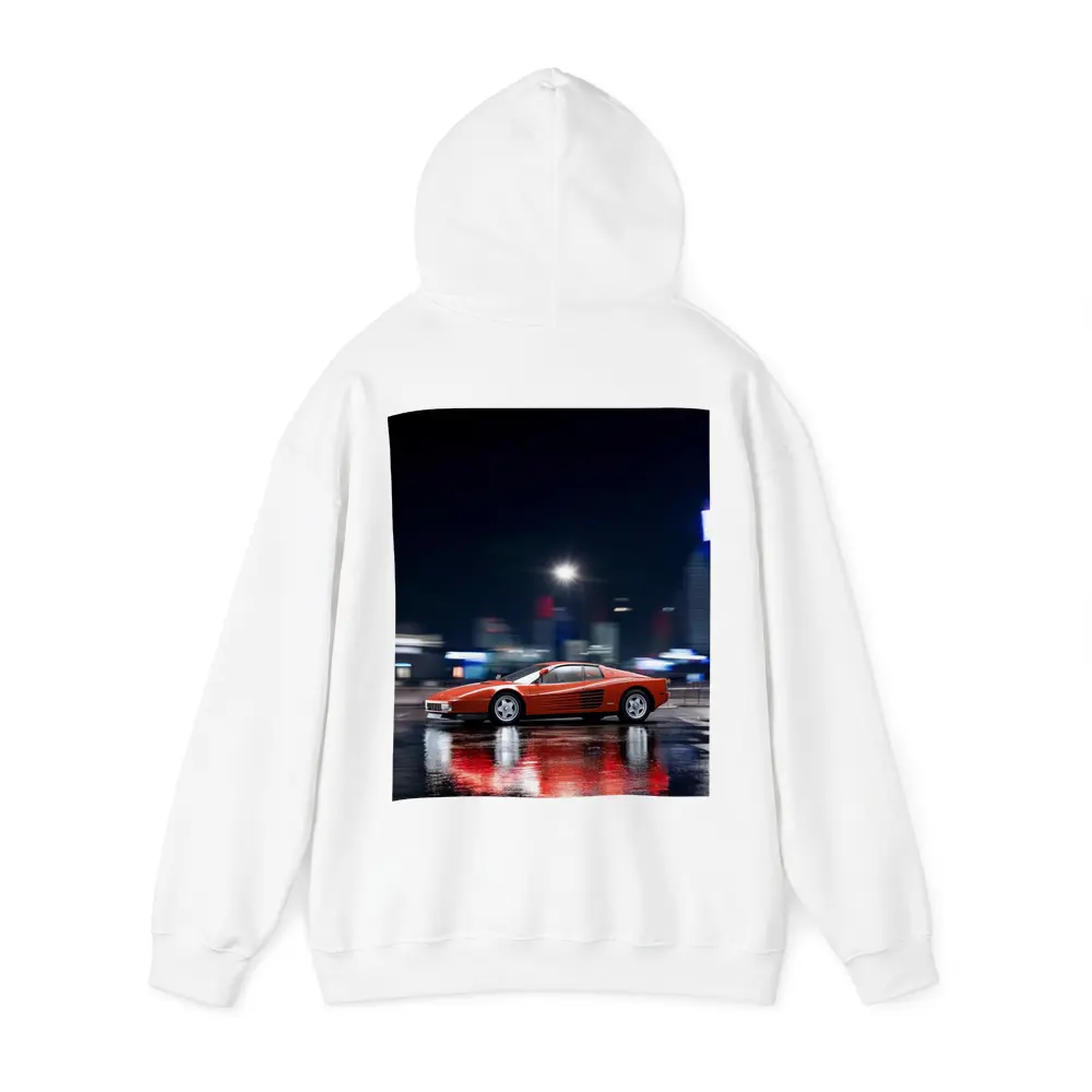 Ferrari Testarossa Red Wet City Night – Hoodies
