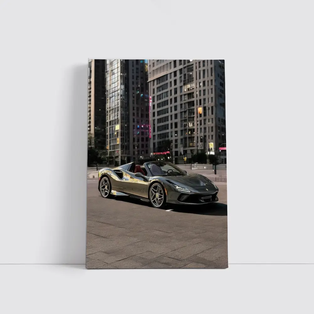 Ferrari F8 Spider City Night Skyline – Wall Art