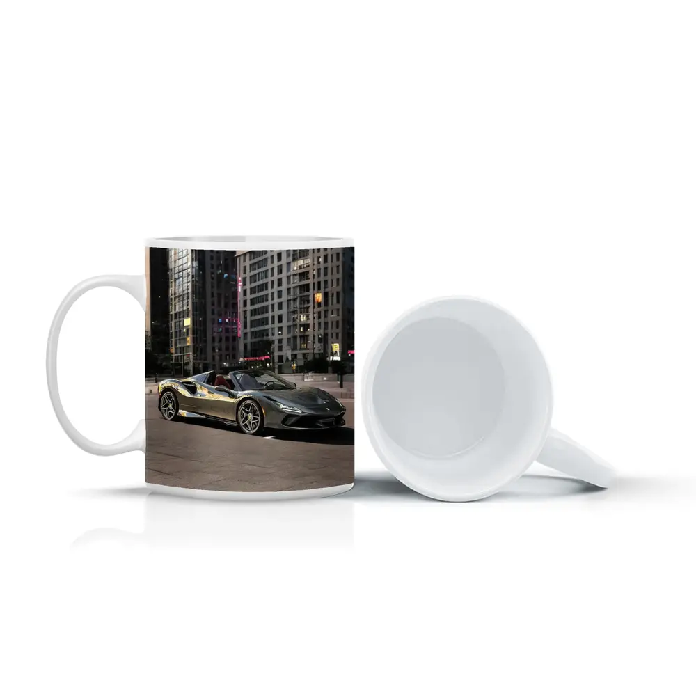 Ferrari F8 Spider City Night Skyline – Mugs