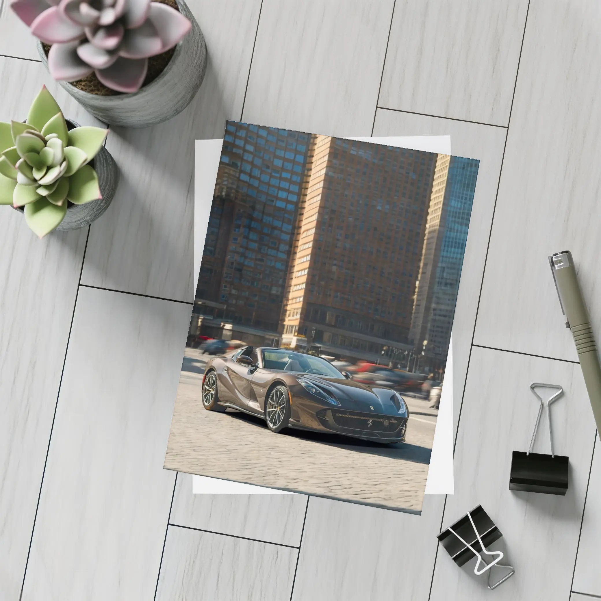 Ferrari 812 Superfast Dark City Street – Postcards
